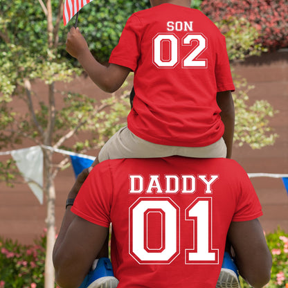 Custom Dad and me Matching T Shirts Dad and Baby Jersey Tees Matching Father Son Daughter Outfits Personalized fathers Day Gifts