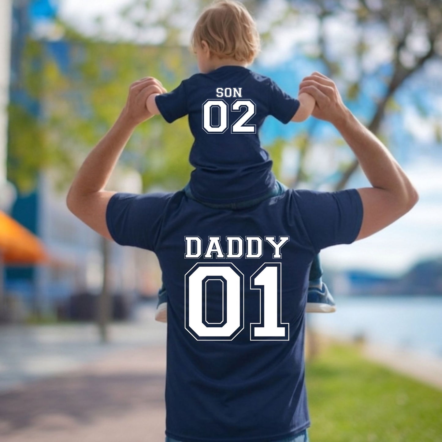 Custom Dad and me Matching T Shirts Dad and Baby Jersey Tees Matching Father Son Daughter Outfits Personalized fathers Day Gifts