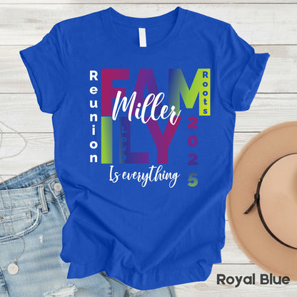 Custom Family Reunion 2026 T Shirts Personalized Family Name Tees Family Roots Love Shirt For Adult Youth Toddler Rainbow Reunion Gift Matching Family Tees