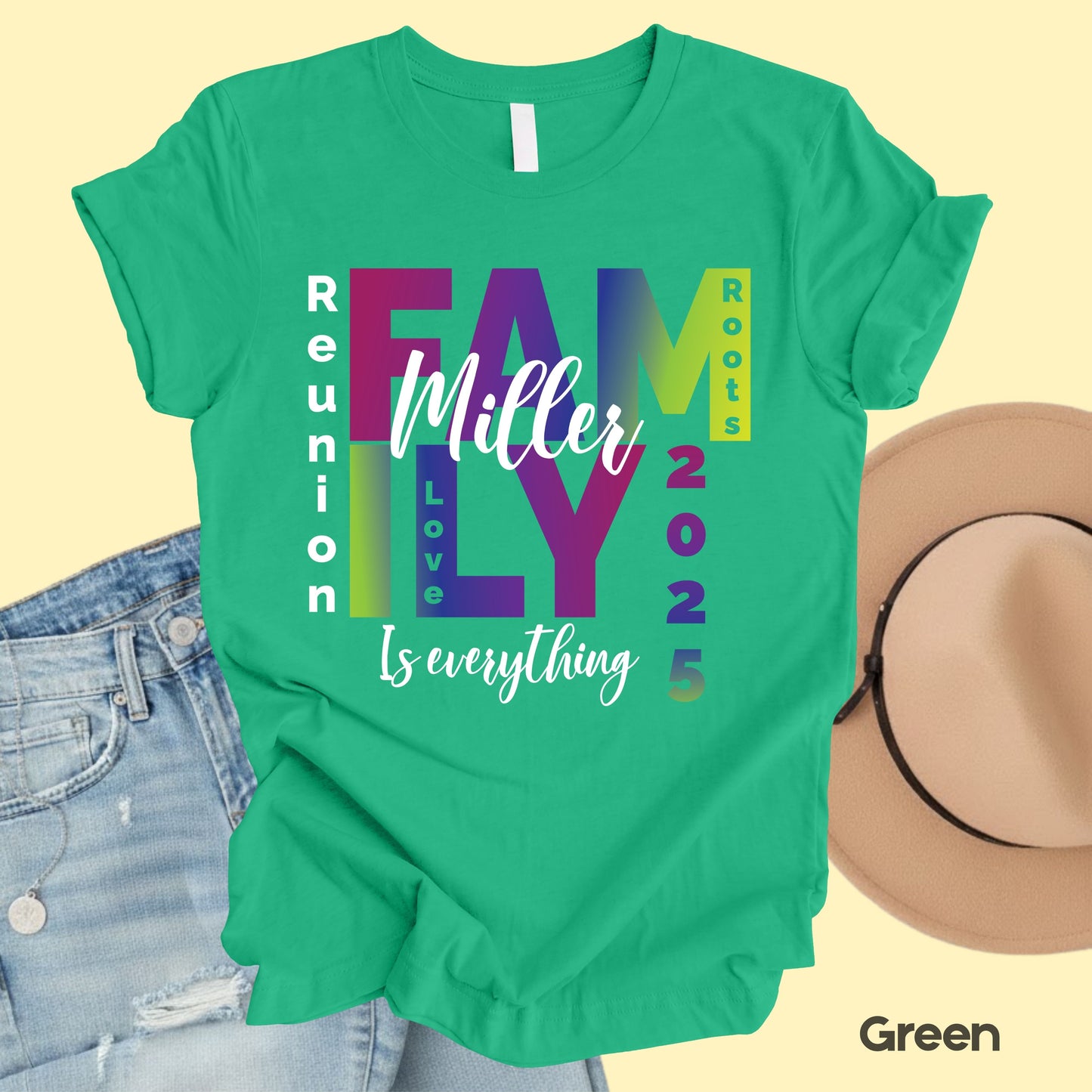 Custom Family Reunion 2026 T Shirts Personalized Family Name Tees Family Roots Love Shirt For Adult Youth Toddler Rainbow Reunion Gift Matching Family Tees