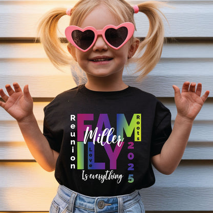 Custom Family Reunion 2026 T Shirts Personalized Family Name Tees Family Roots Love Shirt For Adult Youth Toddler Rainbow Reunion Gift Matching Family Tees