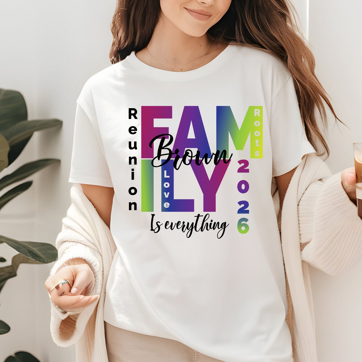 Custom Family Reunion 2026 T Shirts Personalized Family Name Tees Family Roots Love Shirt For Adult Youth Toddler Rainbow Reunion Gift Matching Family Tees