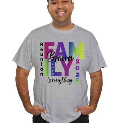 Custom Family Reunion 2026 T Shirts Personalized Family Name Tees Family Roots Love Shirt For Adult Youth Toddler Rainbow Reunion Gift Matching Family Tees