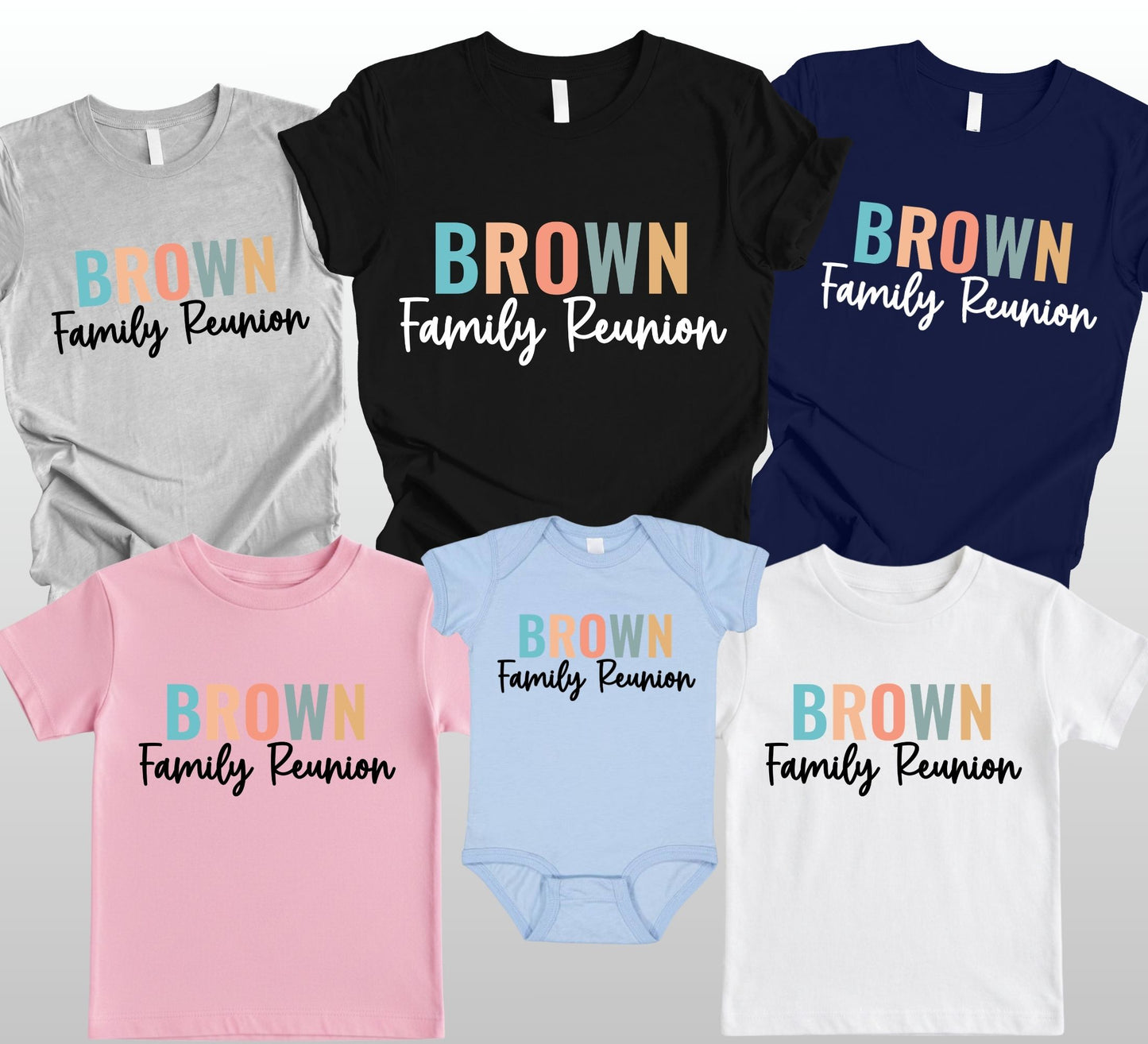 Custom Family Reunion T Shirts Personalized Family Name Tees Family Trip Shirts For Adult Youth Toddler Family Gathering Gift Matching Tees