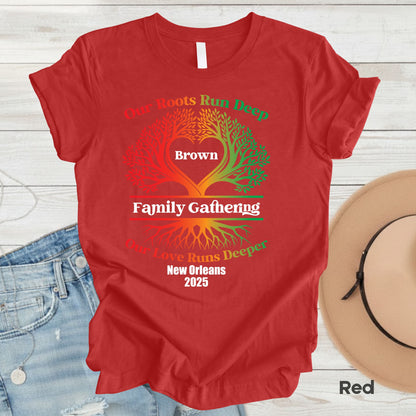 Custom Family Reunion T Shirts Personalized Family Name Tees Our Roots Run Deep Our Love Runs Deeper Shirt Adult Youth Toddler Tree Of Life Matching Tees