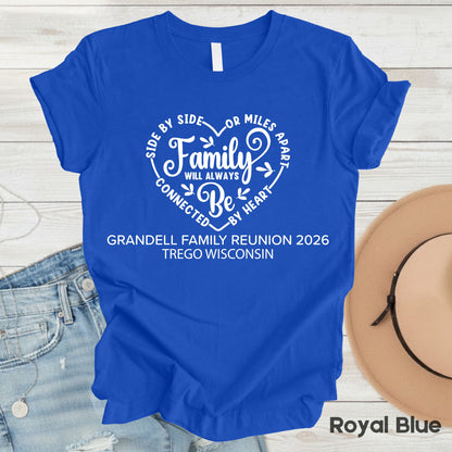 Custom Family Reunion T Shirts Personalized Family Name Tees Side By Side