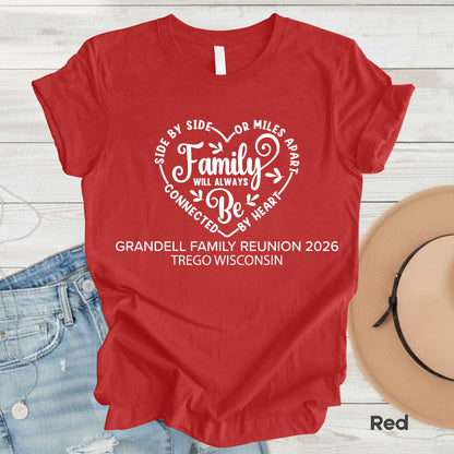 Custom Family Reunion T Shirts Personalized Family Name Tees Side By Side