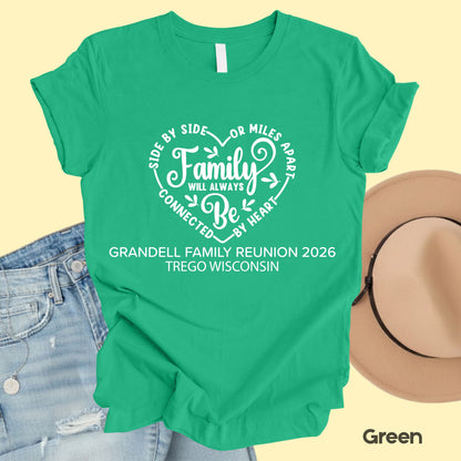Custom Family Reunion T Shirts Personalized Family Name Tees Side By Side