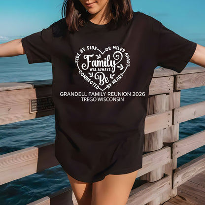 Custom Family Reunion T Shirts Personalized Family Name Tees Side By Side