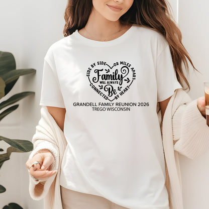 Custom Family Reunion T Shirts Personalized Family Name Tees Side By Side