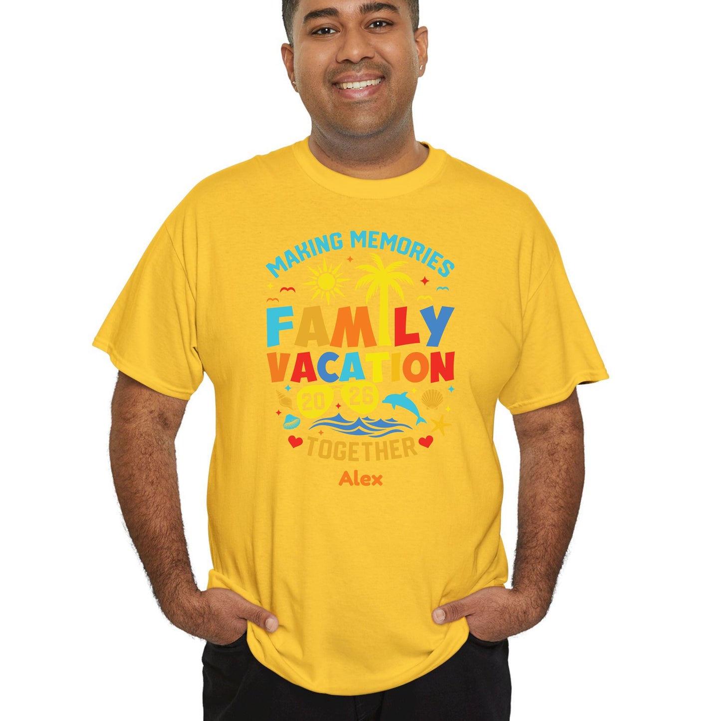 Custom Family Vacation 2026 T Shirts Personalized Name Tee Making Memories Together
