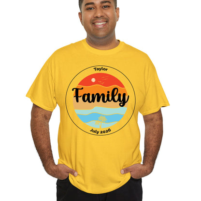 Custom Family Vacation T Shirts Personalized Family Name Tees Beach Trip Shirt