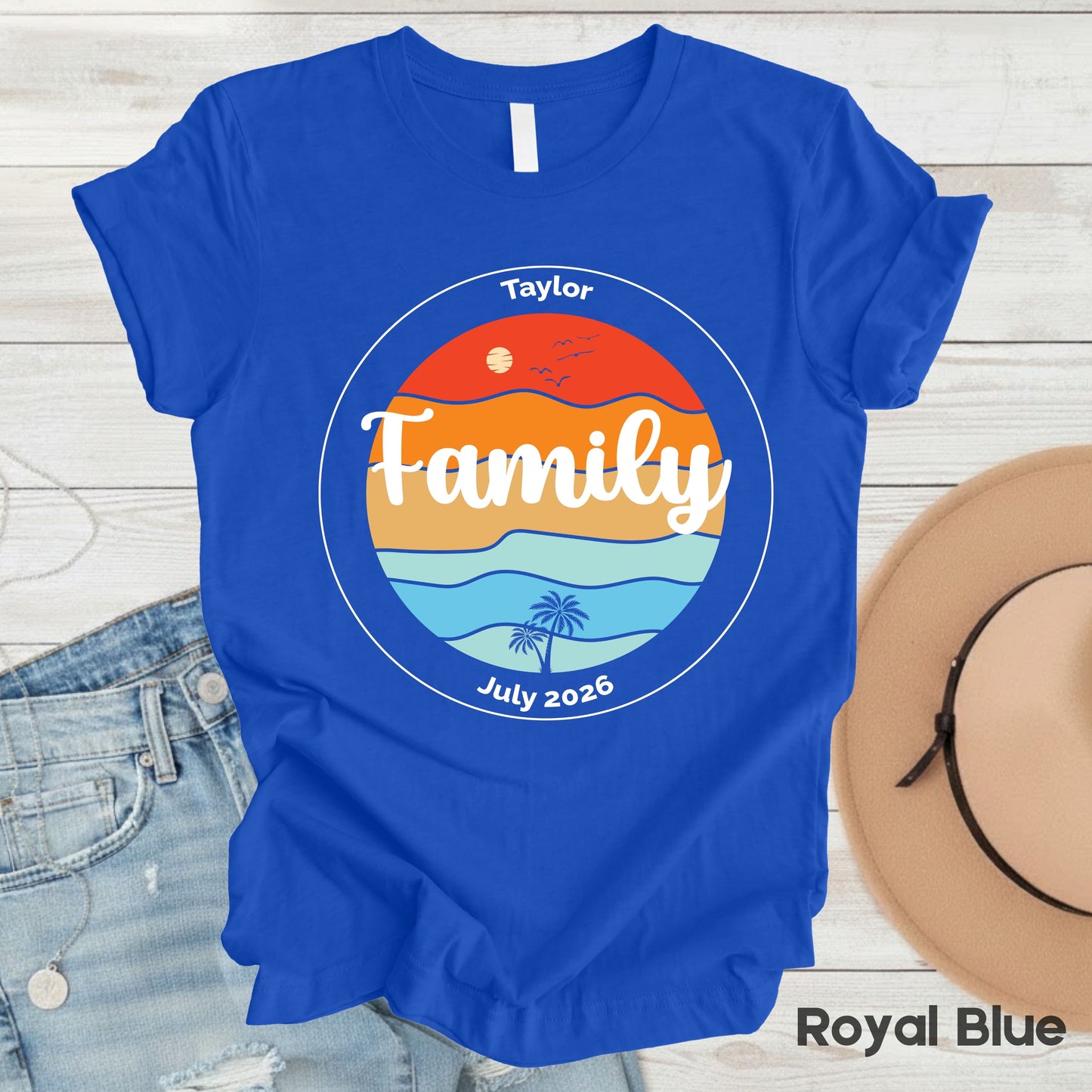 Custom Family Vacation T Shirts Personalized Family Name Tees Beach Trip Shirt