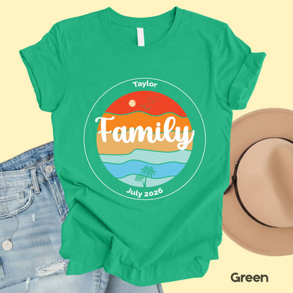 Custom Family Vacation T Shirts Personalized Family Name Tees Beach Trip Shirt