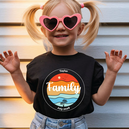 Custom Family Vacation T Shirts Personalized Family Name Tees Beach Trip Shirt