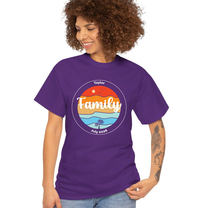 Custom Family Vacation T Shirts Personalized Family Name Tees Beach Trip Shirt