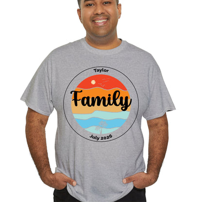 Custom Family Vacation T Shirts Personalized Family Name Tees Beach Trip Shirt