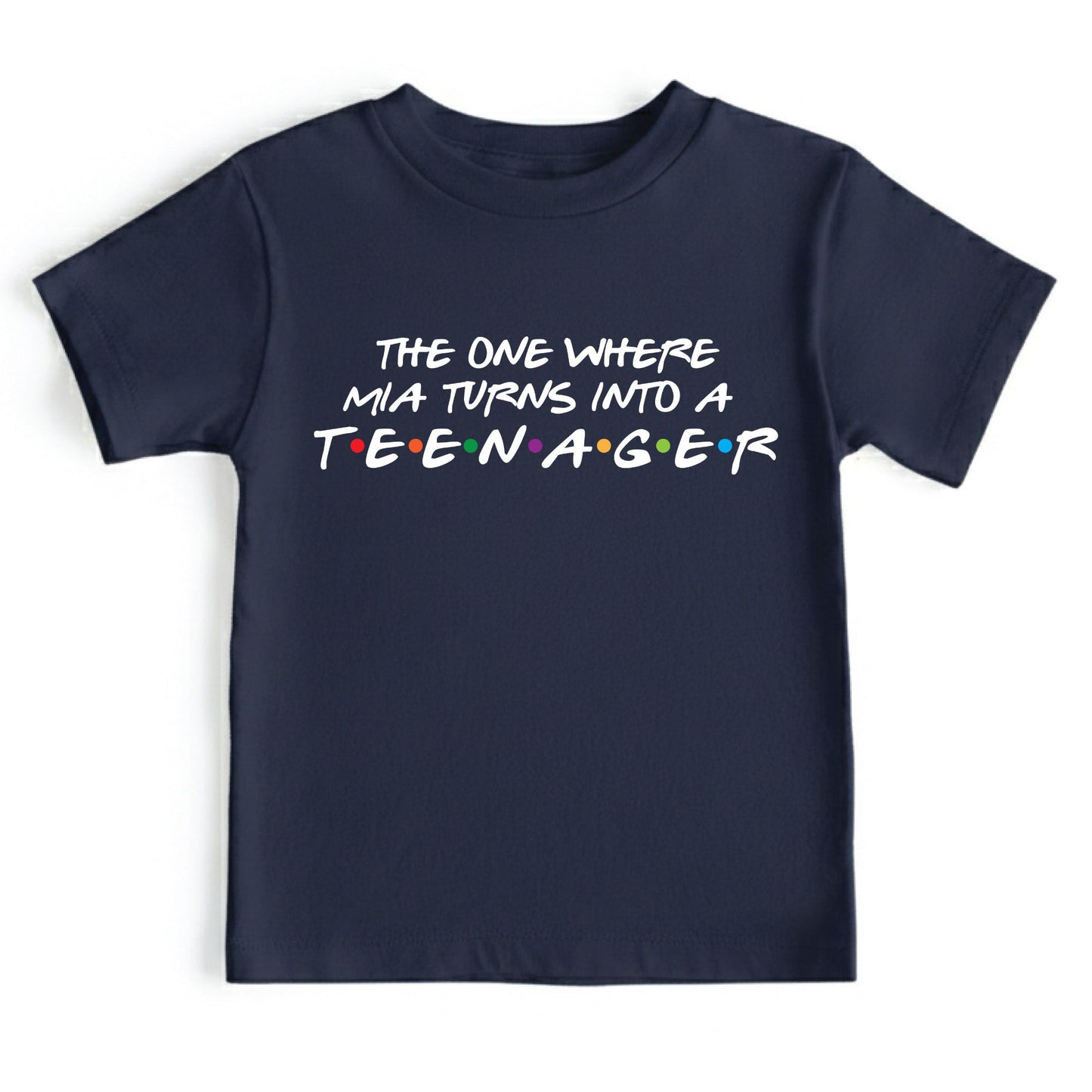 Custom Name 13th Birthday Shirt Official Teenager Youth Tee Personalized Birthday Gift For Girls Thirteen Year Old Childrens Party Outfit