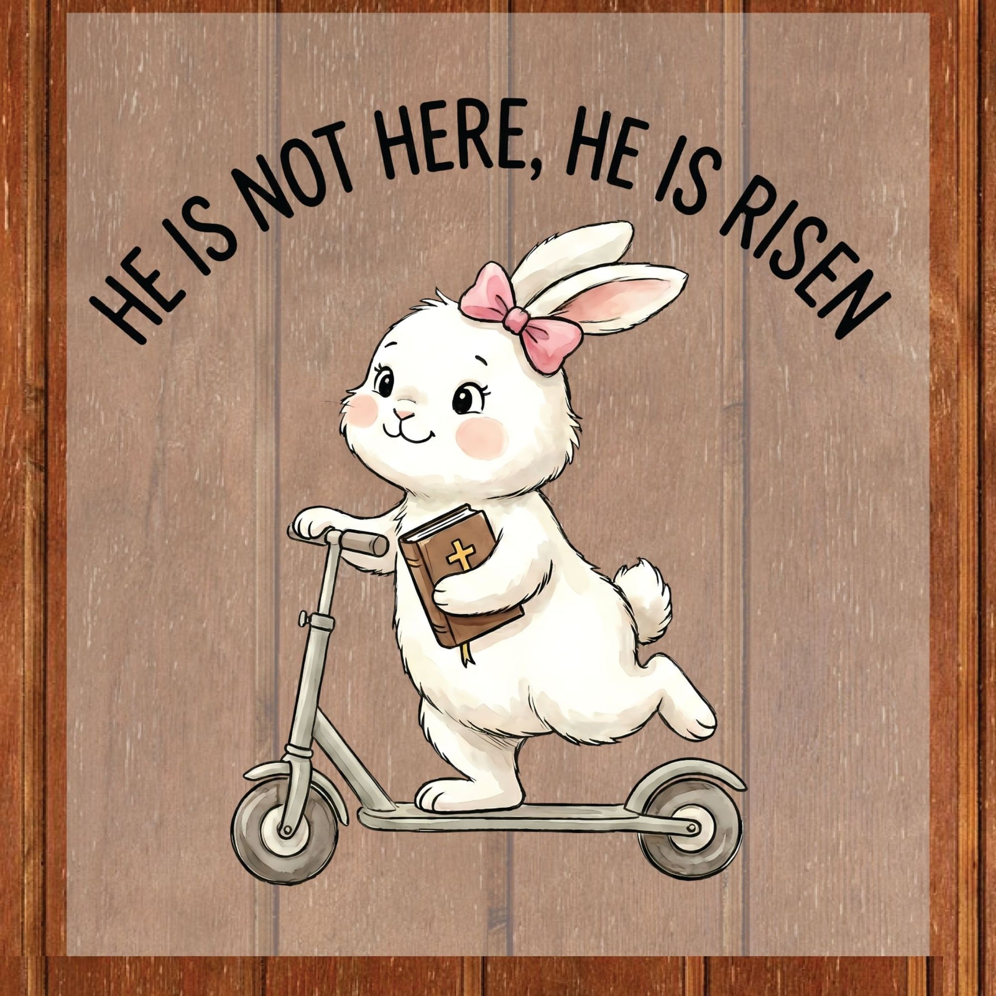 Cute Easter Bunny DTF Transfer ready to Press Funny Character Easter Faith Heat Transfer for Shirts Bible Verse UV Sticker Prints