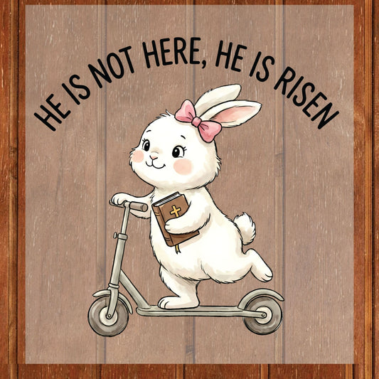 Cute Easter Bunny DTF Transfer ready to Press Funny Character Easter Faith Heat Transfer for Shirts Bible Verse UV Sticker Prints