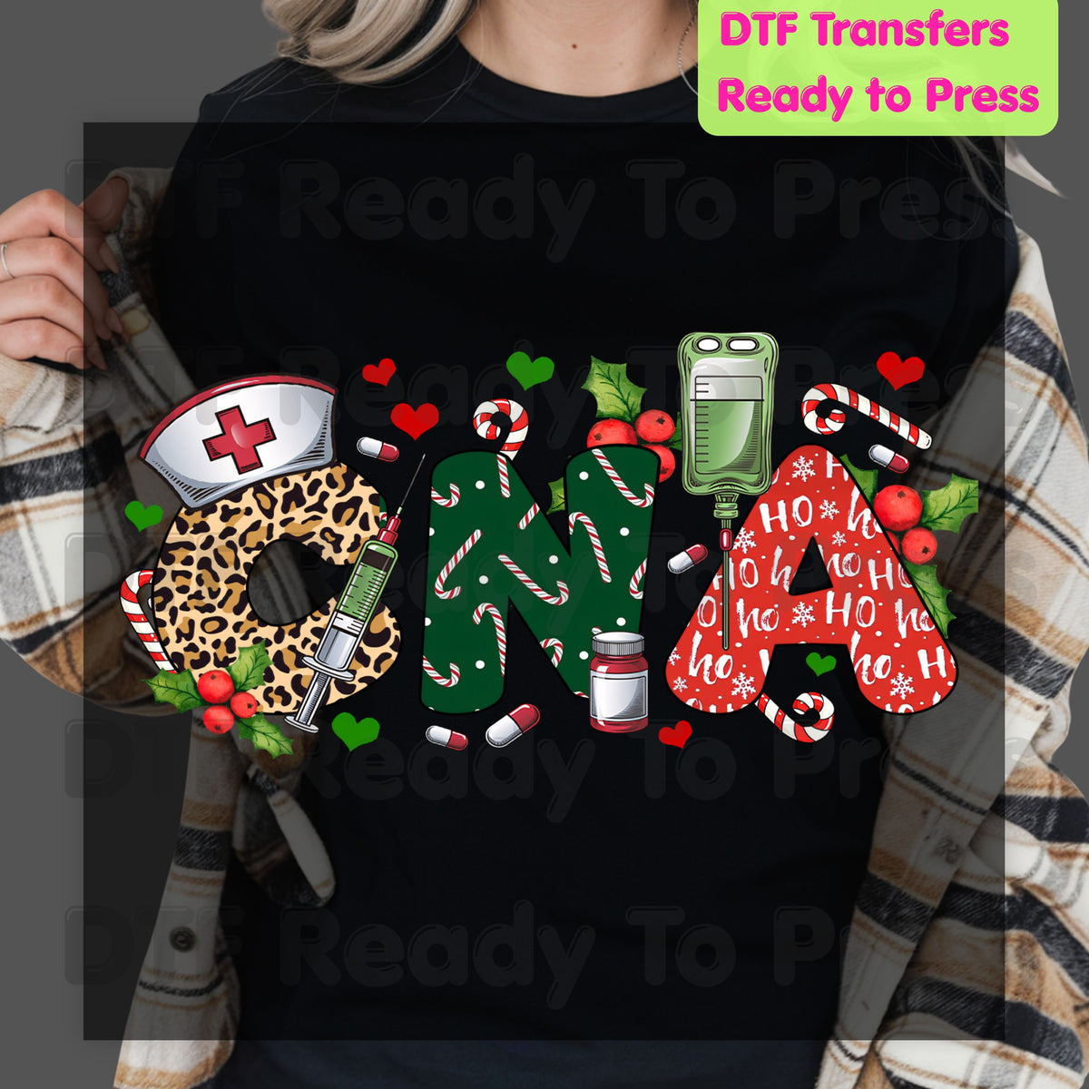 medical christmas, ugly sweater dtf, nurse christmas, doctor christmas, nurse dtf, medical dtf, stethoscope, lab coat, christmas dtf, nurse gift, doctor gift, dtf transfers, ready to press