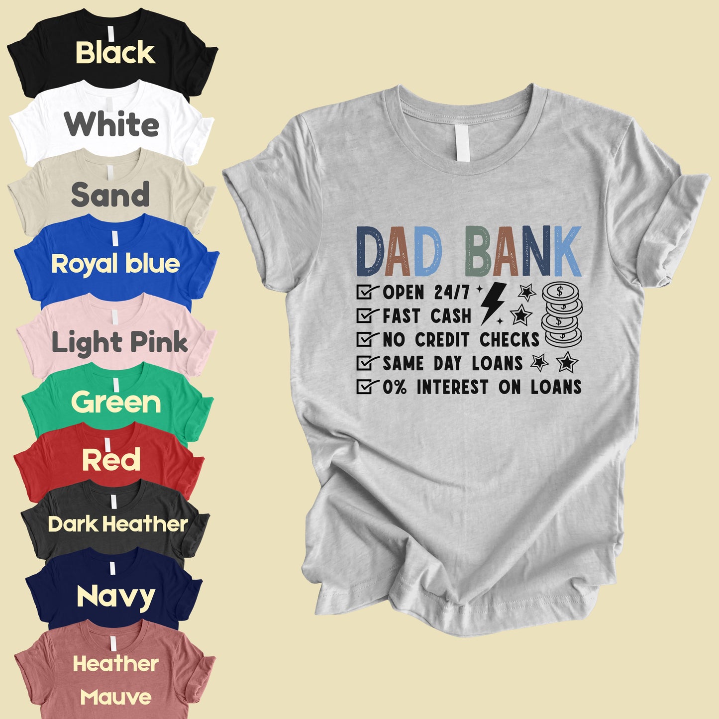 Dad Bank Comfort Colors T Shirt