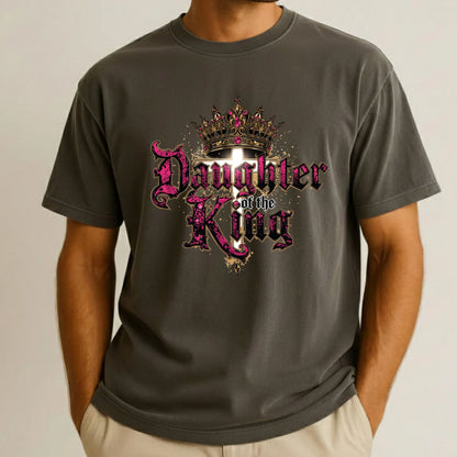 Daughter of the King Christian Comfort Colors T Shirt Bible Verse Tees Jesus Faith Apparel Tank Top Religious Long Sleeve