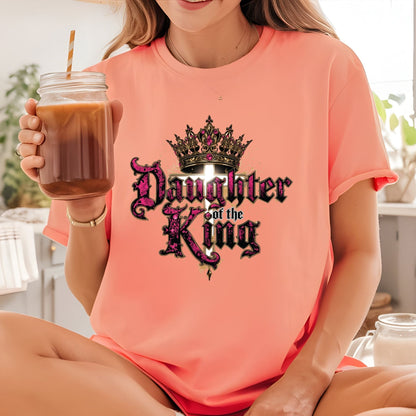 Daughter of the King Christian DTF Transfer Ready to Press Bible Verse Girls Heat Transfer for Shirts Faith UV Sticker