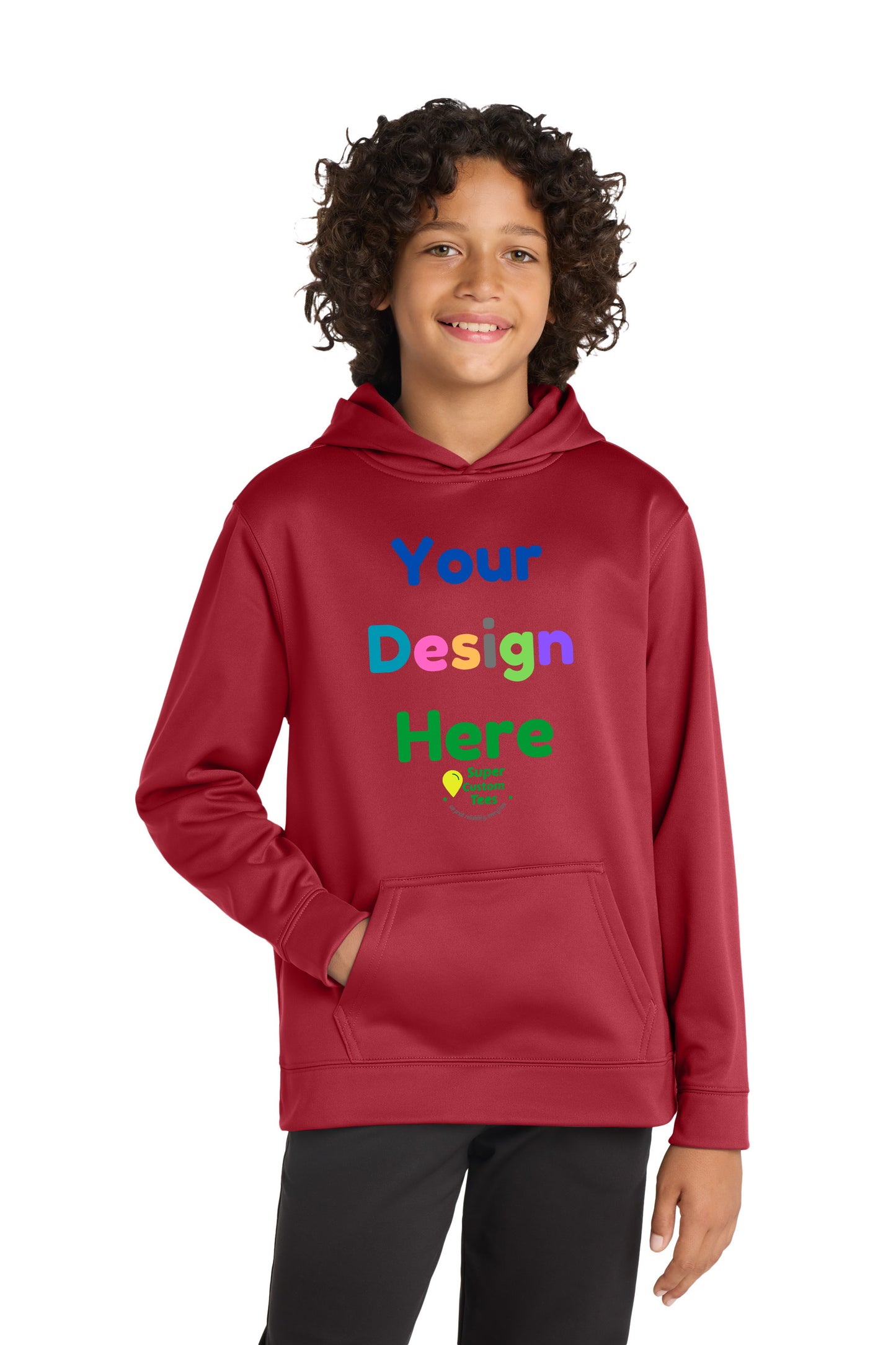 Sport-Tek YST244 - Youth Sport-Wick Fleece Hooded Pullover Hoodie