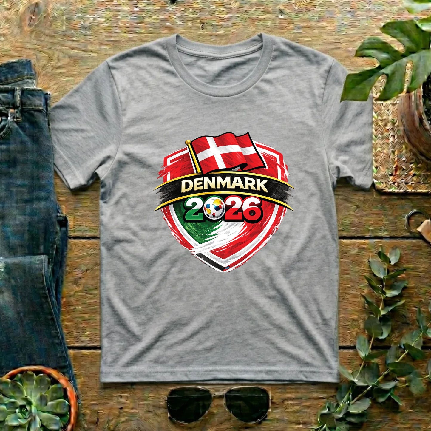 Denmark World Cup T Shirt Soccer Supporter Tees