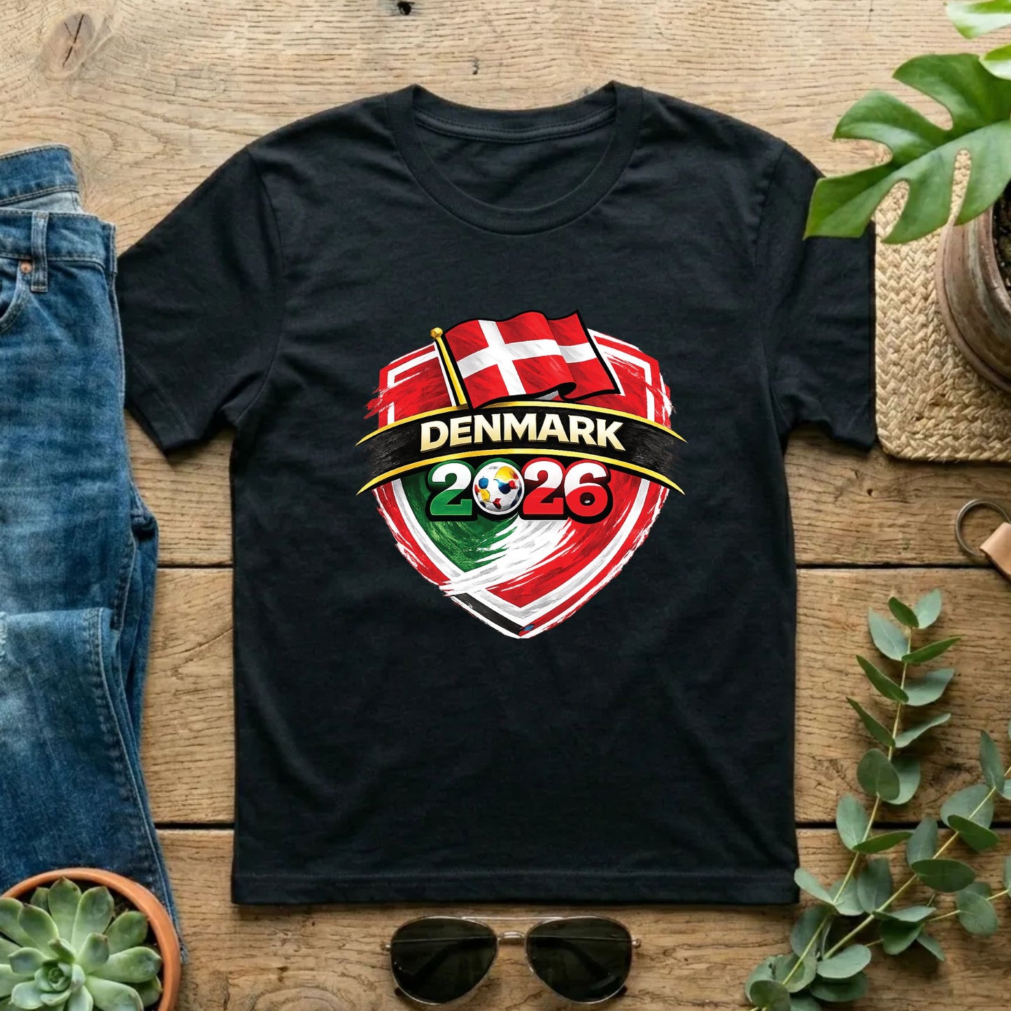 Denmark World Cup T Shirt Soccer Supporter Tees
