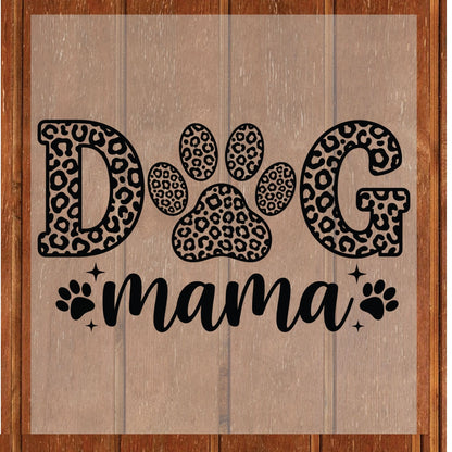 Dog Mama Leopard Paw DTF Transfer ready to Press Mother’s Day Heat Transfer for Shirts Mom UV Sticker Print Mama Iron On Transfer