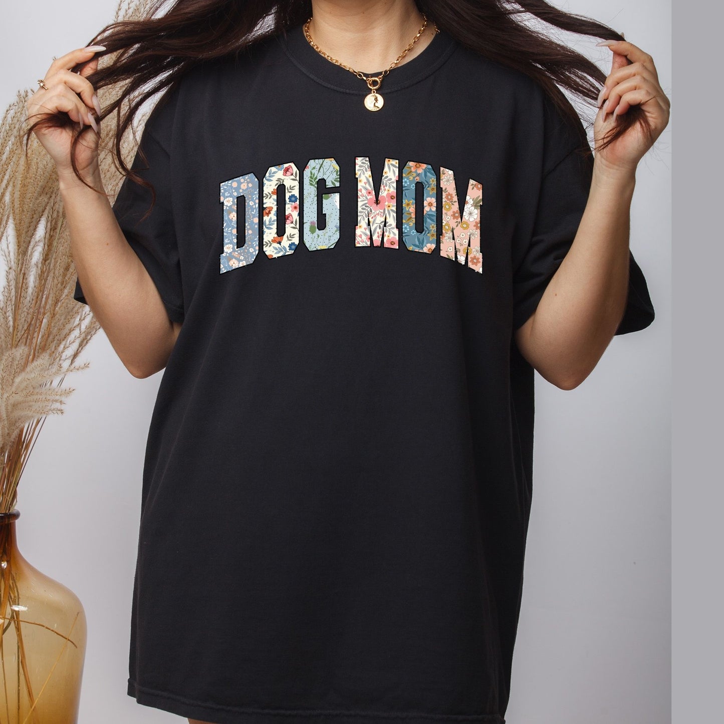 Dog Mom Flower DTF Transfer ready to Press Mother's Day Funny Floral Animal Heat Transfer for Shirts Pet Lover UV Sticker Prints