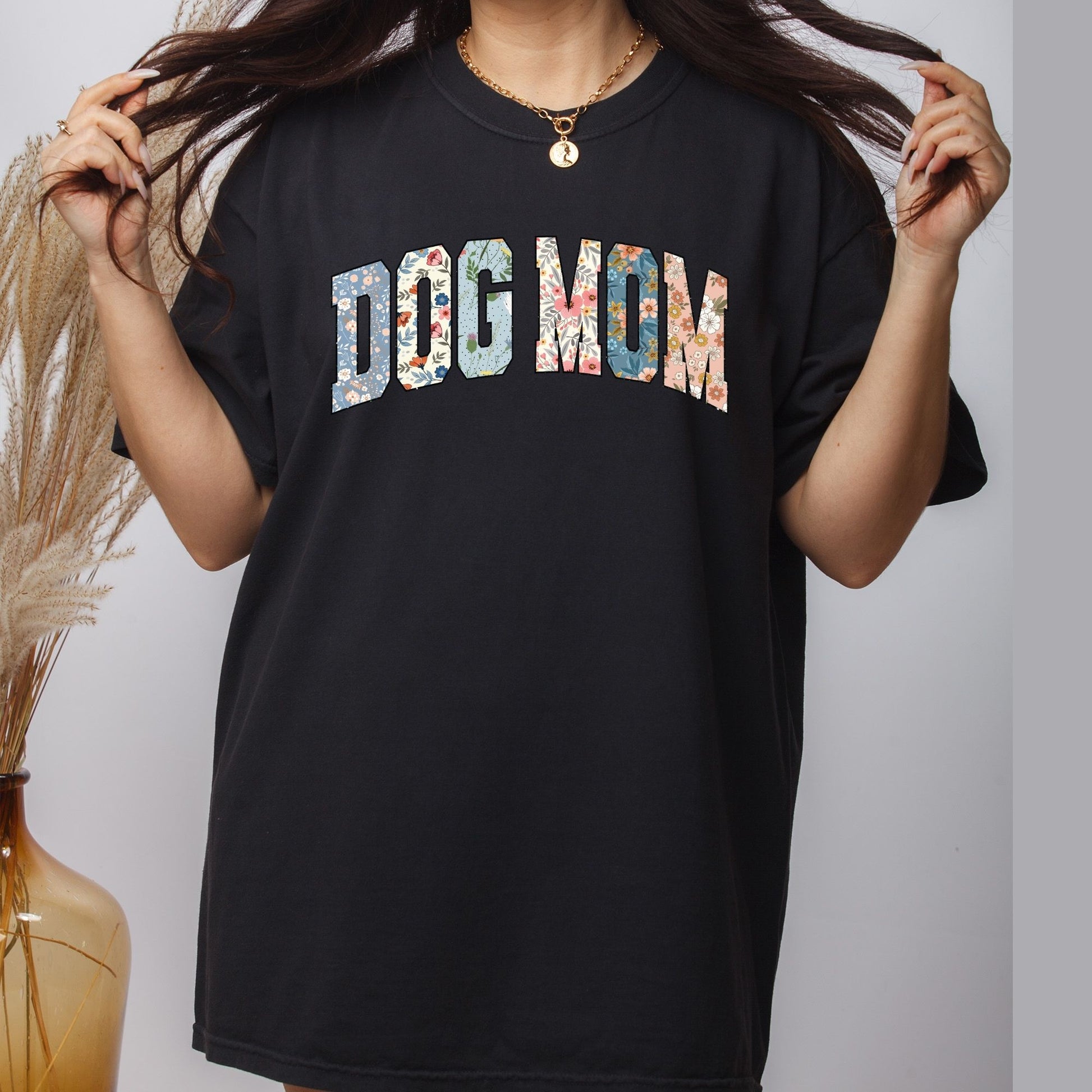 Dog Mom Flower DTF Transfer ready to Press Mother's Day Funny Floral Animal Heat Transfer for Shirts Pet Lover UV Sticker Prints