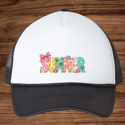 Doodle Summer Alphabet DTF Transfer Ready to Press Beach Vacation UV DTF Sticker Coquette Summer Heat Transfer for Shirts