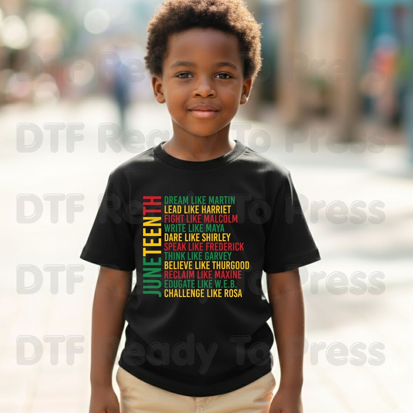 Dream Like Martin Lead Like Harriet Juneteenth DTF Transfer Ready to Press Black Leaders Heat Transfer for Shirts Black History UV Sticker