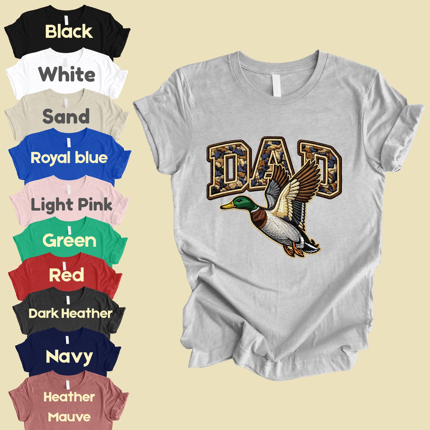 Duck Hunting Camo Dad Comfort Colors T Shirt