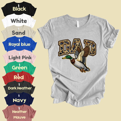 Duck Hunting Camo Dad Comfort Colors T Shirt