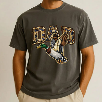 Duck Hunting Camo Dad Comfort Colors T Shirt