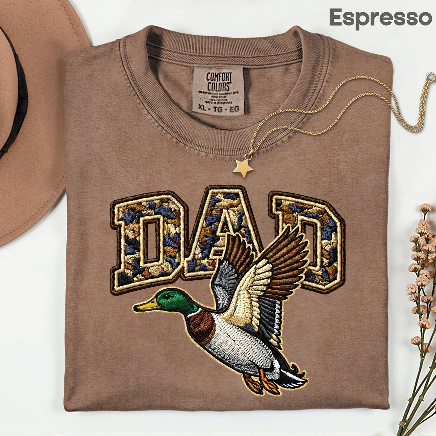 Duck Hunting Camo Dad Comfort Colors T Shirt