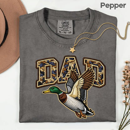 Duck Hunting Camo Dad Comfort Colors T Shirt