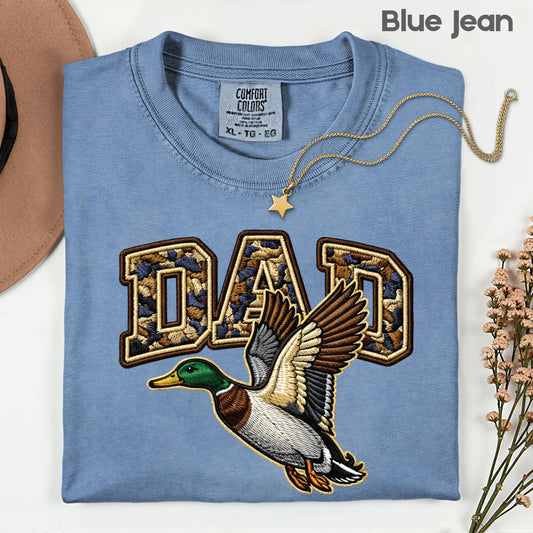 Duck Hunting Camo Dad Comfort Colors T Shirt Mallard Bird Father's Day Gift Camouflage Hunter Apparel Outdoorsman Men's Tee Gameday Shirt