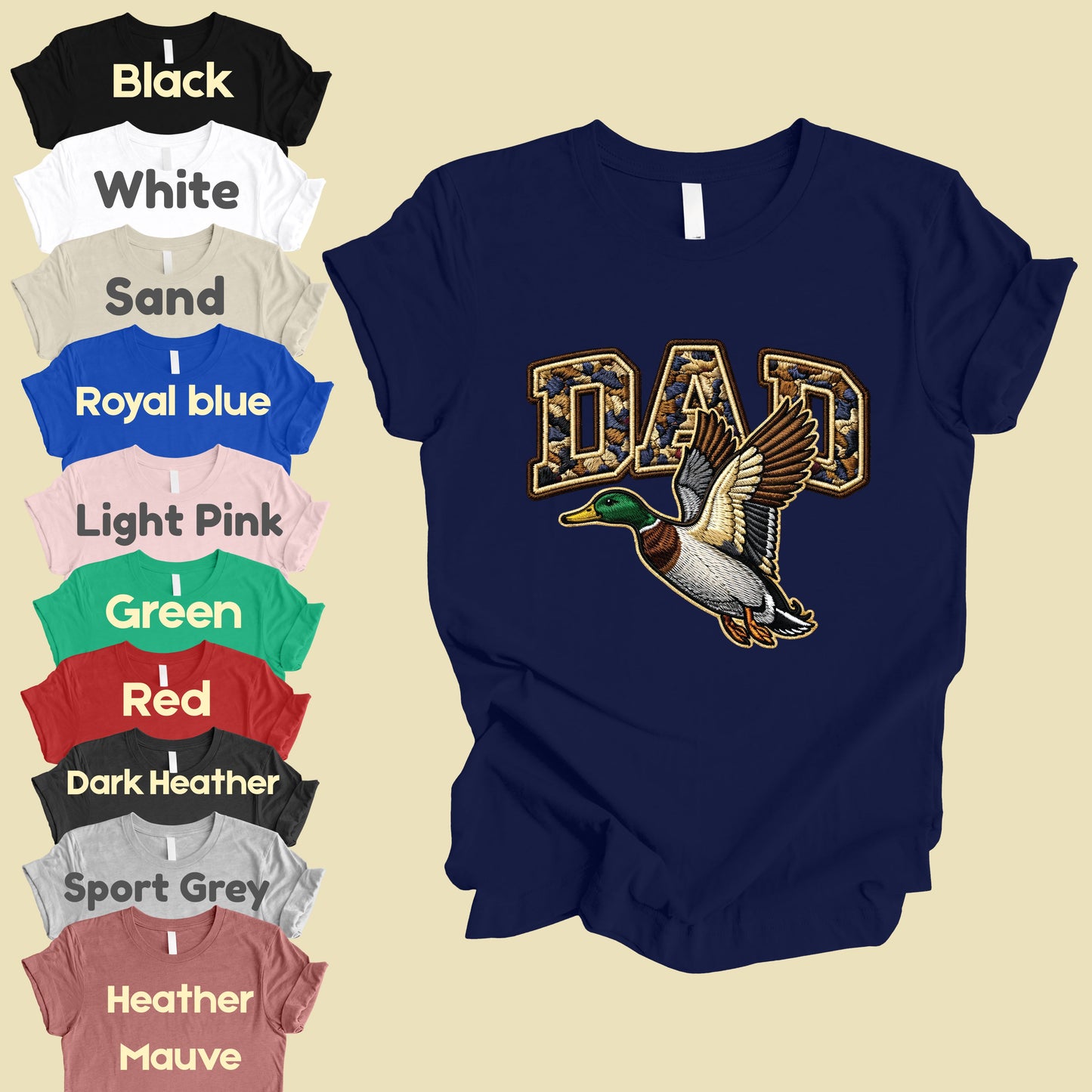 Duck Hunting Camo Dad Comfort Colors T Shirt