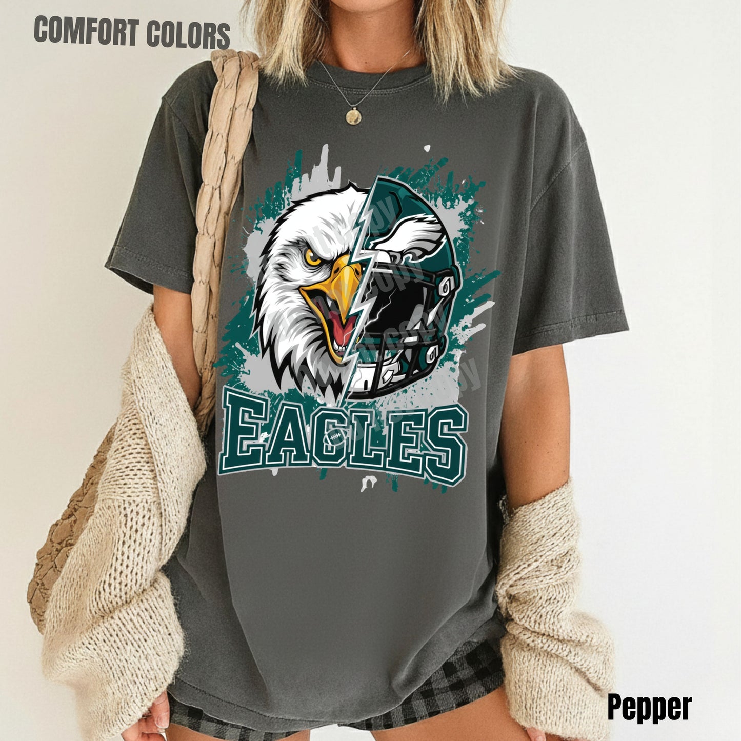 Eagles Shirts Philadelphia Football Fan Shirt Green Game Day Jersey Style Comfort Colors Adult Tee