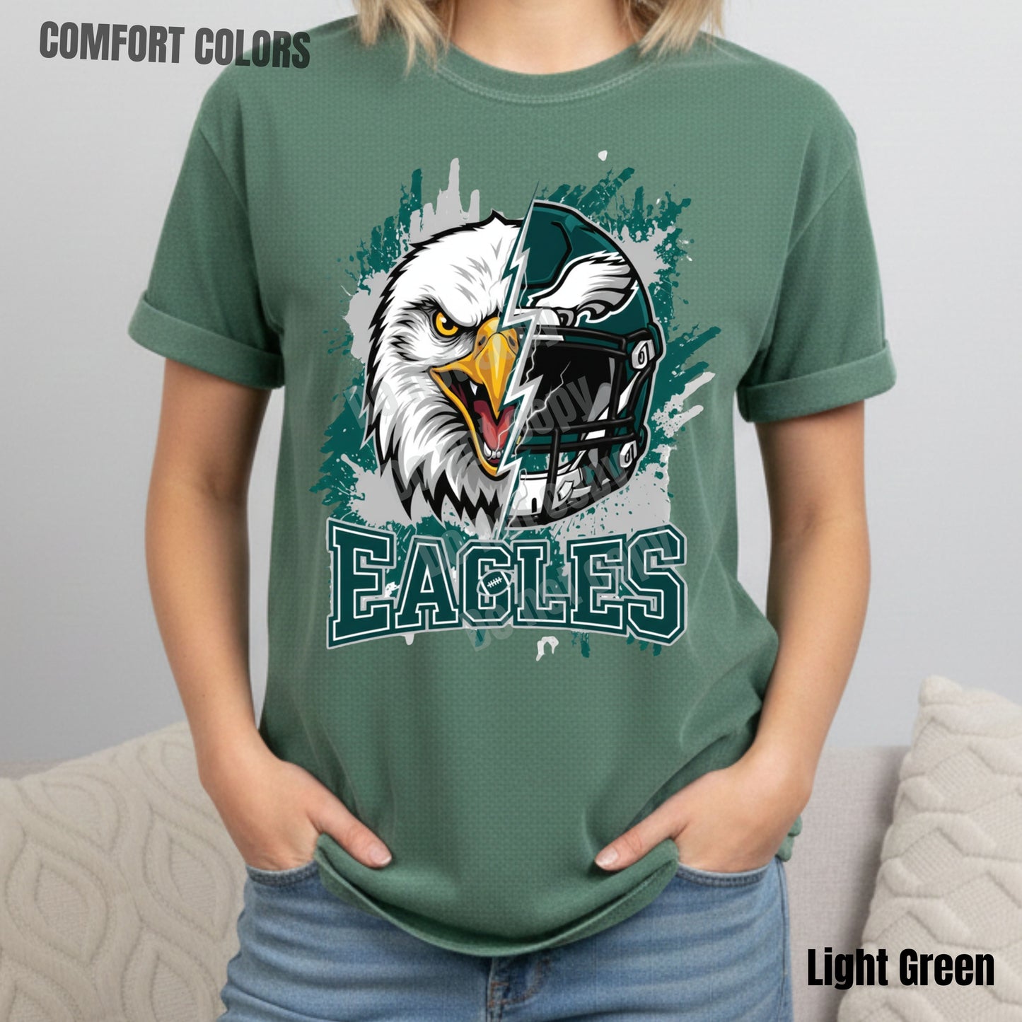 Eagles Shirts Philadelphia Football Fan Shirt Green Game Day Jersey Style Comfort Colors Adult Tee