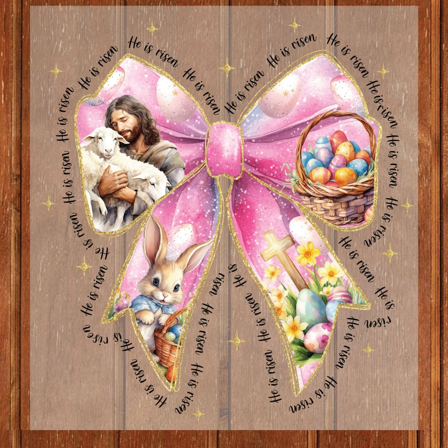 Easter Coquette Bow DTF Transfer ready to Press Love Like Jesus Christian Heat Transfer for Shirts Bible Verse UV Sticker Prints