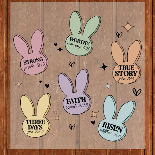 Easter Day DTF Transfer ready to Press Faith Based Apparel Heat Transfer for Shirts Christian Trendy Jesus is Alive UV Sticker Prints