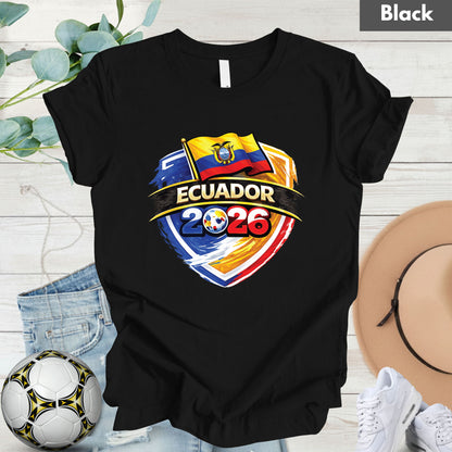 Ecuador 2026 World Cup T Shirt Soccer Supporter Tees
