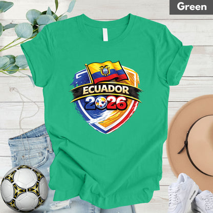 Ecuador 2026 World Cup T Shirt Soccer Supporter Tees