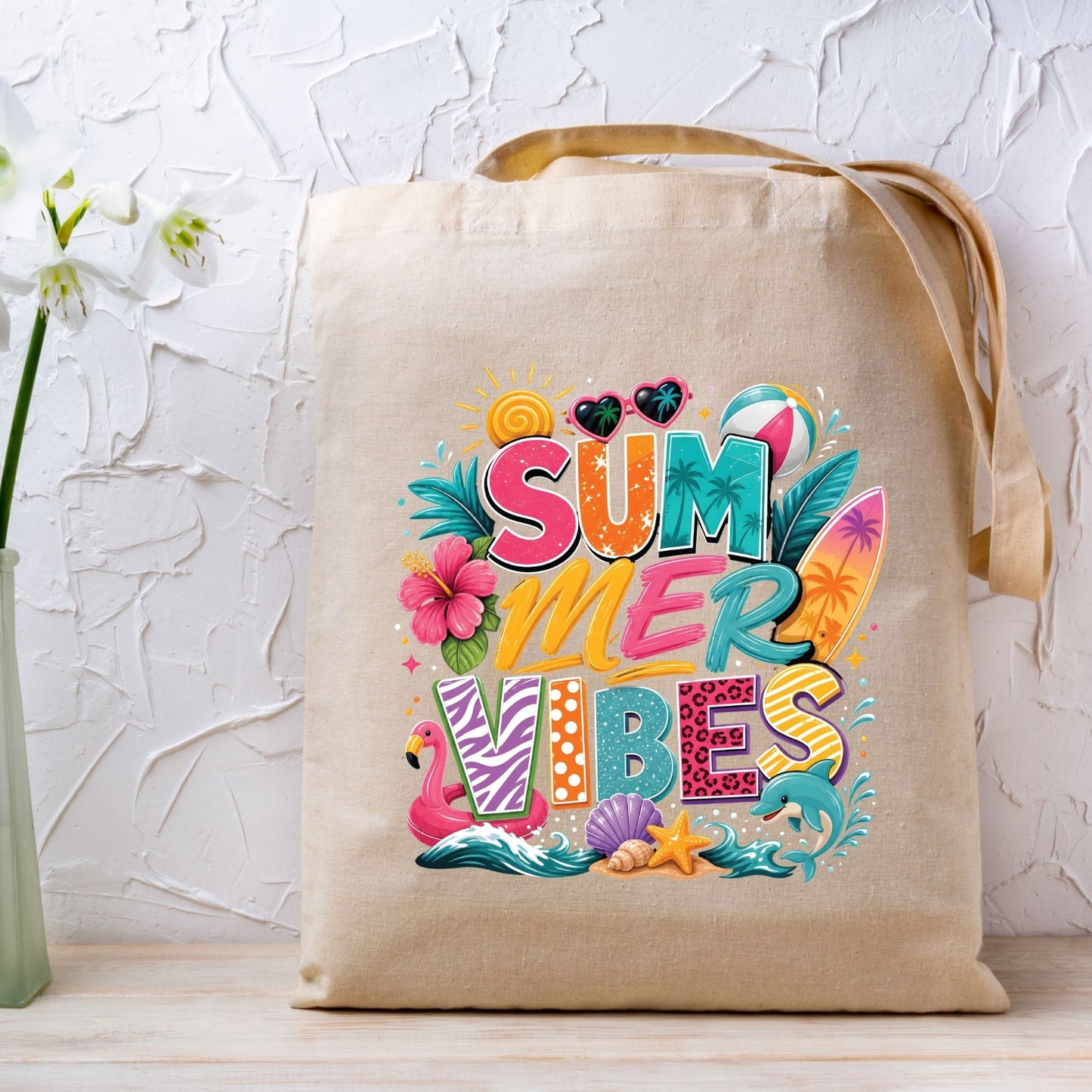 Endless Summer Retro Sunset DTF Transfer Ready to Press Beach Vacation UV DTF Sticker Coconut Drink Heat Transfer for Shirts